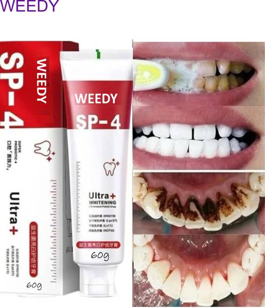 WEEDY SP-4 Ultra Whitening Toothpaste 60g – Whitens Teeth & Protects Gums Toothpaste