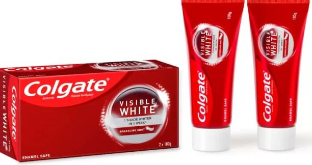 Colgate Visible White Teeth Whitening Toothpaste 100x2 Toothpaste