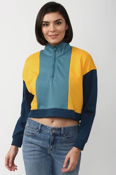 Casual Regular Sleeves Color Block Women Multicolor Top