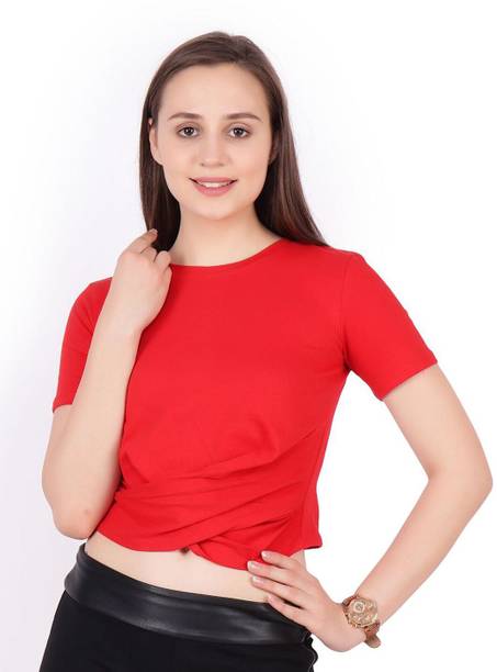 BAESD Casual Regular Sleeves Animal Print Women Red Top