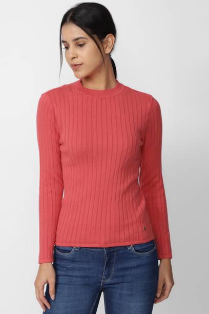 Casual Regular Sleeves Solid Women Red Top