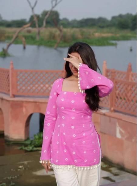 Casual Regular Sleeves Floral Print Women Pink Top