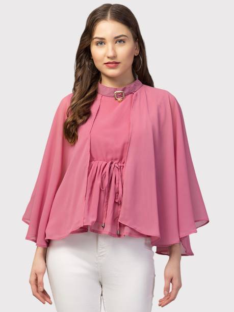 Shonisha Casual Solid Women Pink Top