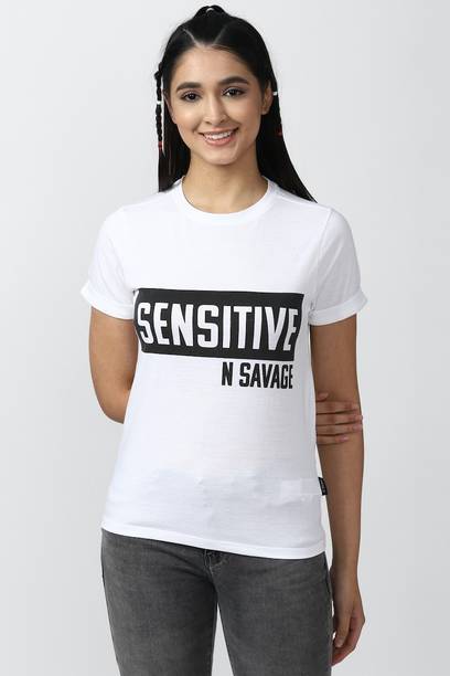 Casual Regular Sleeves Printed Women White Top