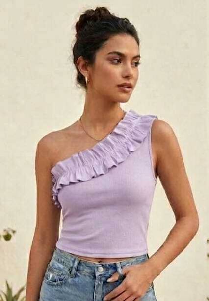 BOKKA Casual Solid Women Purple Top