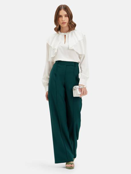 Formal Regular Sleeves Solid Women White Top