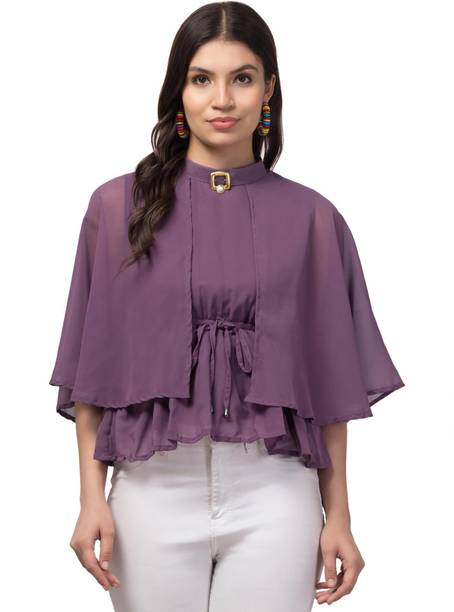 My Swag Casual Solid Women Purple Top