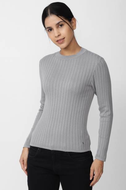 Casual Regular Sleeves Solid Women Grey Top