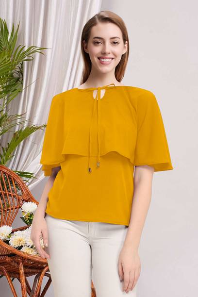 F Plus fashion Casual Solid Women Multicolor Top