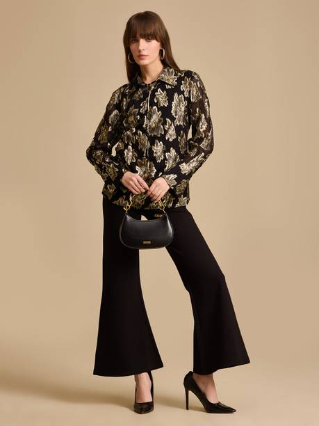 Party Regular Sleeves Floral Print Women Multicolor Top
