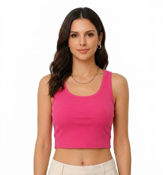 Casual Layered Color Block Women Pink Top