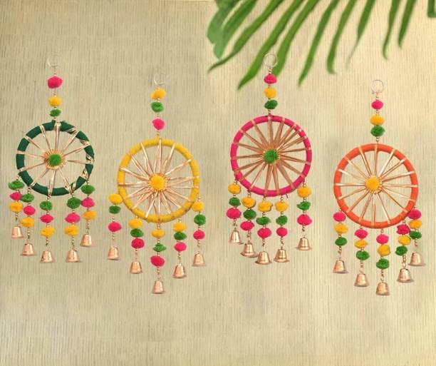 Tiny Shiny Latkan for Home Decoration Pom Pom Rajasthani, Haldi, Festive Decoration Toran