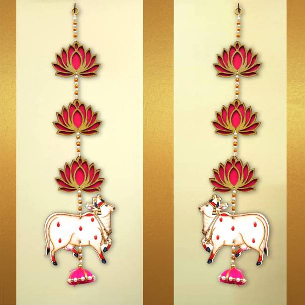 Priscilla Cow With Lotus TOran Toran