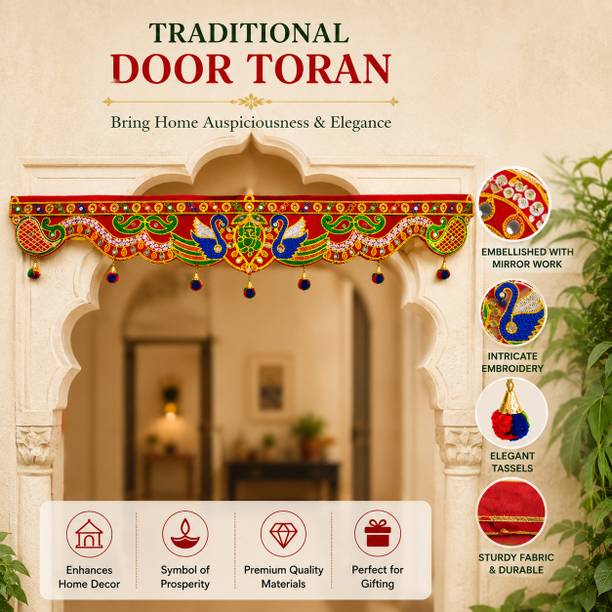 Krishna Handloom KRISHNA HANDLOOM Premium Decorative Home Entrance Hanging Toran