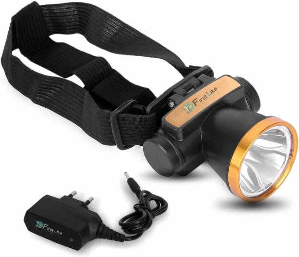 FIRSTLIKE 50 Watt Head Light Torch with Charger Rechargeable Torch