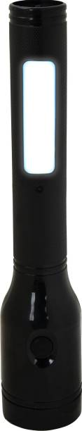 LOOSER Rechargeable Torch With Emergency Light And Long Durable Battery ( Black) Torch