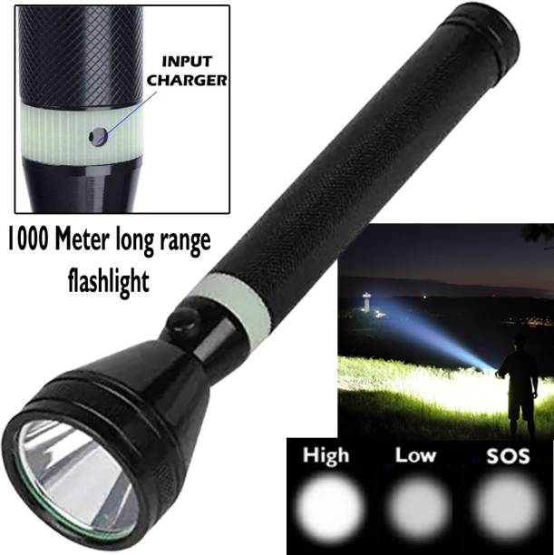 SMALL-SUN Rechargeable LED Flash Light Long Range High Power 3 Modes Torch Light Torch