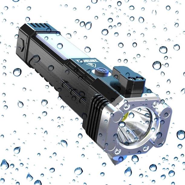 ZENTERY Led 3W Long Range Car Rescue Hammer Window Glass and Seat Belt Cutter Built-383 Torch