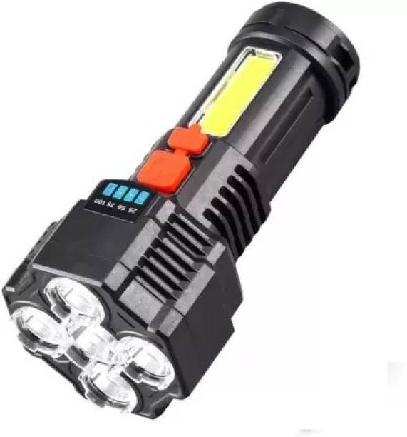 CRENTILA torch light rechargeable, Mini Flashlights Bright USB Rechargeable light Torch