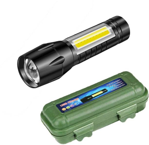 MHAX High_Power USB Rechargeable Long Range Led Torch Light Emergency Torch