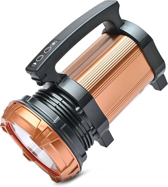 ECOSKY Rechargeable Ultrabright Long Range Torch with 2 COBs side light 6 hrs Torch Emergency Light