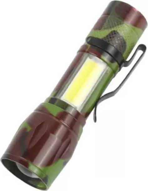ECOSKY MINI TORCH LIGHT Army Aluminum COB Tactical Torch Waterproof LED Torch