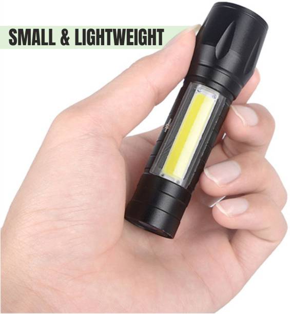Pick Ur Needs Rechargeable 9W LED Mini Emergency Light Torch Zoomable Flashlight Torch