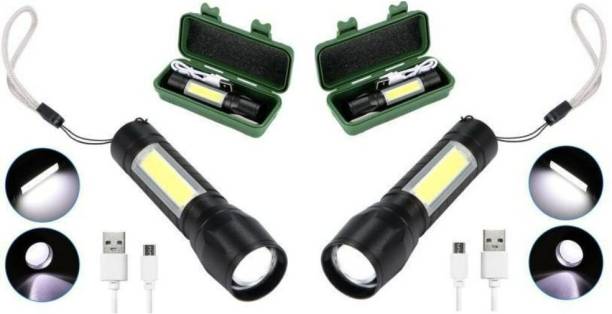 JY SUPER Torch Light , Mini Rechargeable Torch, Emergency , Light Torch (Pack of 2) Torch