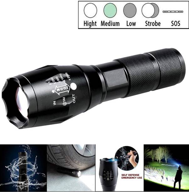 ssmall sun 5 Modes Rechargeable Long Zoom Torch Light Torch