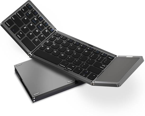 BKC Foldable Bluetooth Keyboard with Touchpad Portable Wireless Touch Keyboard
