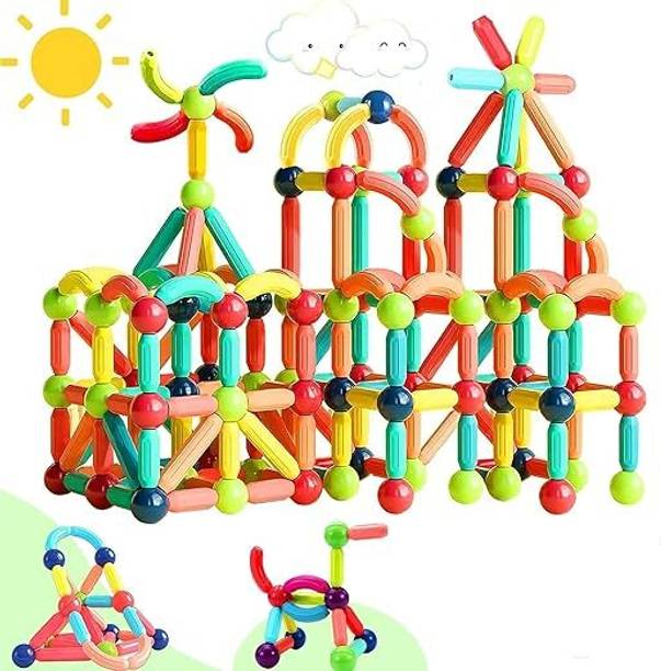 HeyKids 36 PCs Magnetic Building Stick Blocs For Kids, Activities Toys for Toddlers