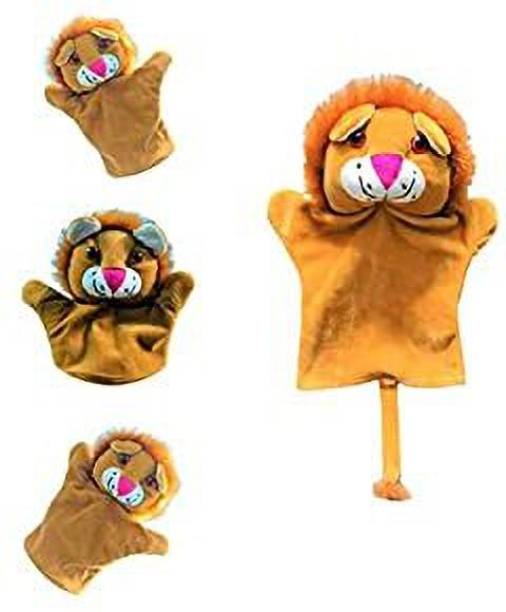 VARUSH Wild Animals Storytelling Hand Puppets Soft Lion for Kid's Learning Playing Hand Puppets