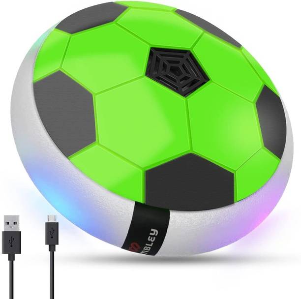 वेम्बले USB Rechageable Hover Ball Indoor Football Soccer Game With Colorful LED (Green) होवरबॉल