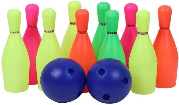 BKDT Marketing Bowling Set with 10 Bottles and 2 Balls Bowling