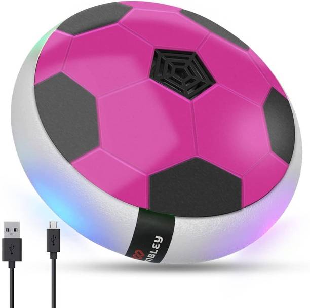 वेम्बले USB Rechageable Hover Ball Indoor Football Soccer Game With Colorful LED (Pink) होवरबॉल