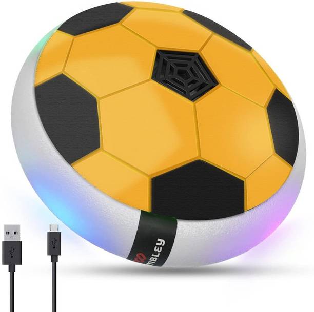 वेम्बले USB Rechageable Hoverball Indoor Football Soccer Game With Colorful LED(Yellow) होवरबॉल
