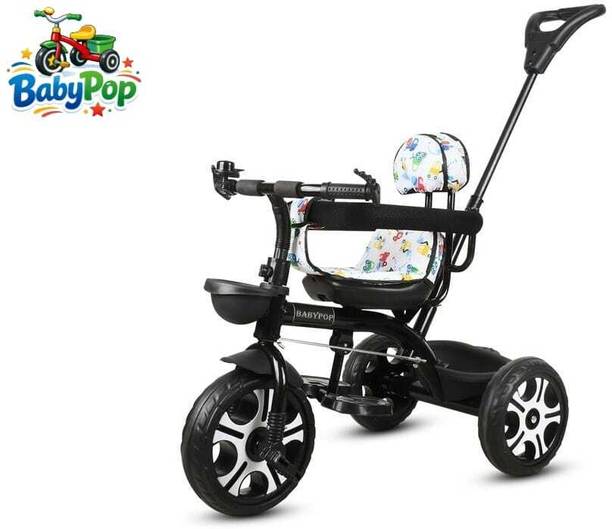 BABYPOP Tricycle with Parental Handle |cycle 1 to 5 yeas and Dual Storage Basket DVPOT-13B Tricycle