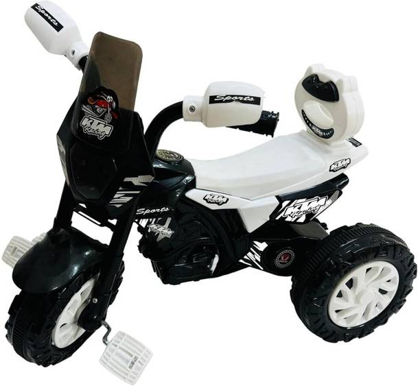 smallfoottoys Harley KTM Tricycle Tinny Adventures Tricycle For Kids in White & Black Color HARLEY702 Tricycle