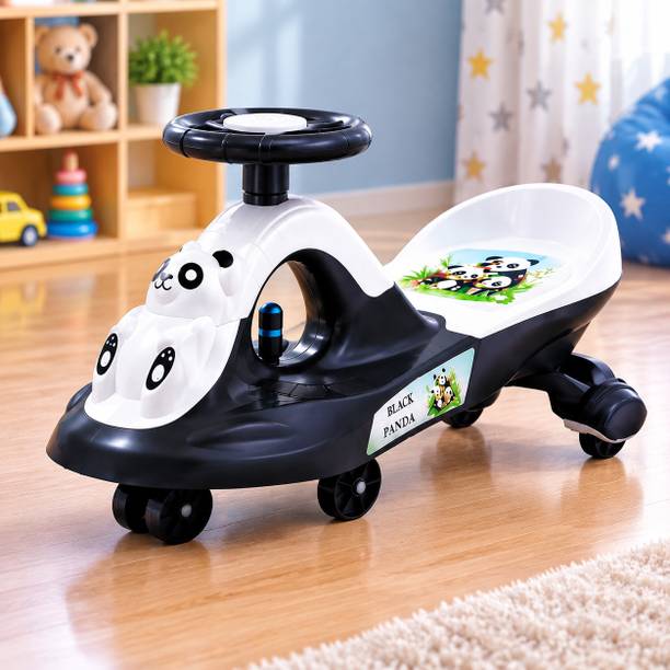 Stepupp panda magic car black BLACK HANDLE FRONT AND BACK BASKET FOR BABY-02 Tricycle