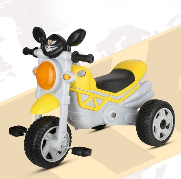 TOYSHOPPEE for 12 Months to 60 Months Boys/Girls/Children Cycle TRICYCLE BULLET YELLOW Mini Bullet Tricycle for Kids,Smart Plug n Play Kids Ride on with Storage Space Tricycle