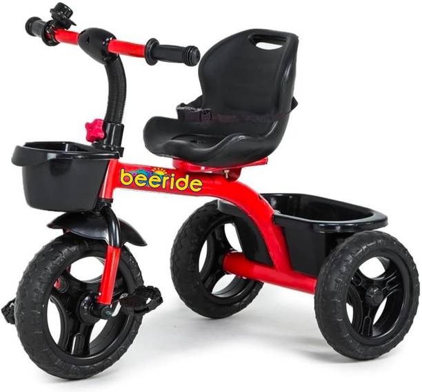 BEERIDE Tricycle with Basket, Seat Belt, Rubber Tyre
Comfortable Tricycle Rambo Basket tricycle Red color With best Quality Tricycle