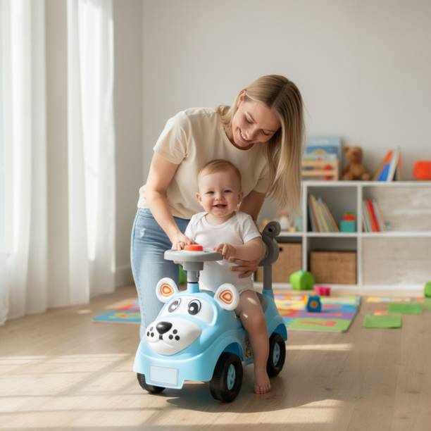 VARAA G MADE IN INDIA PRODUCT WITH MUSIC & LIGHT, STORAGE UNDER SEAT WITH BACK REST FOR 1 & 2 YEAR KIDS ONLY Tricycle