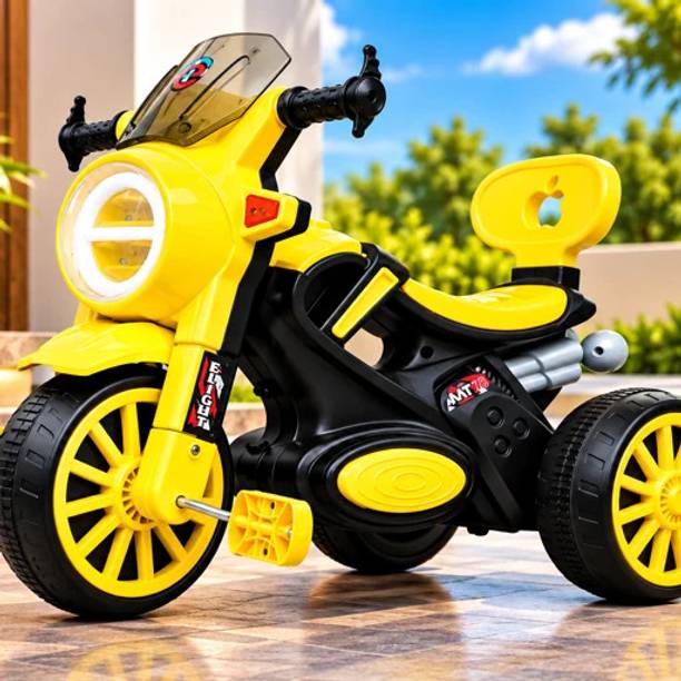 picopush toys Kids Pedal Ride On Tricycle Yellow Tricycle