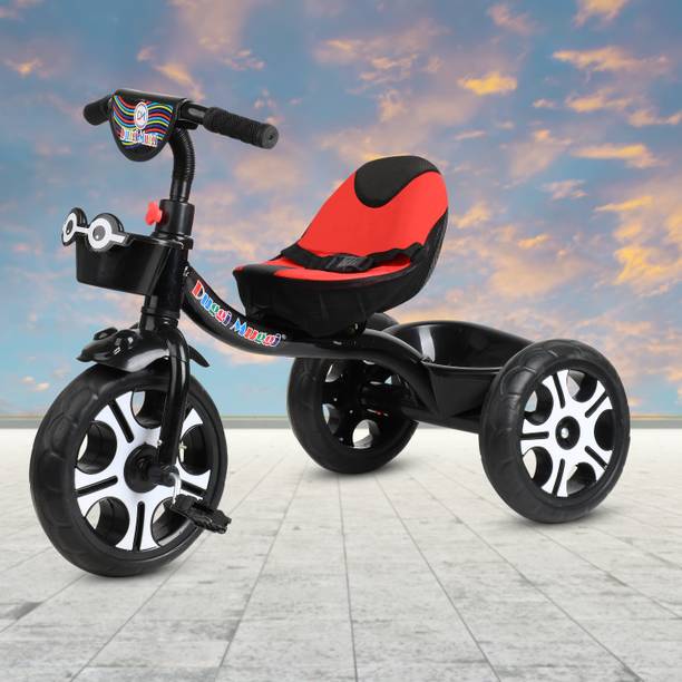 TOYSHOPPEE Kids Tricycle with Basket,Seat Belt,Soft Cushion Seat Premium Tricycle For Kids 2-5 year Kids Tricycle