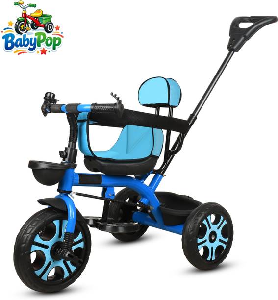 BABYPOP Tricycle with Parental Handle |cycle 1 to 5 yeas and Dual Storage Basket DVPOT-13B Tricycle
