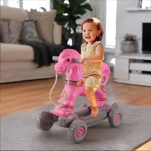 toyprofessor 2 in 1 Baby Horse Rider with Rocker / Horse Rider for Kids 47575 Tricycle