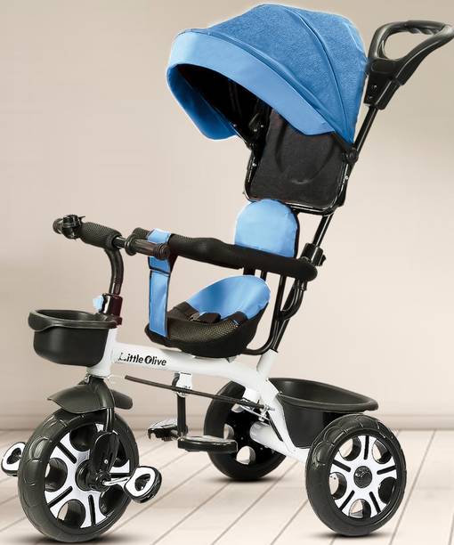 Little Olive Toy Tricycle, Bicycle, Cycle, Baby Cycle, Baby Tricycle Premium Tricycle with Canopy for Kids Tricycle