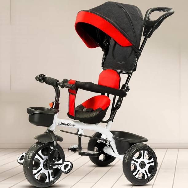 Little Olive Toy Tricycle, Bicycle, Cycle, Premium Tricycle with Canopy for Kids Tricycle