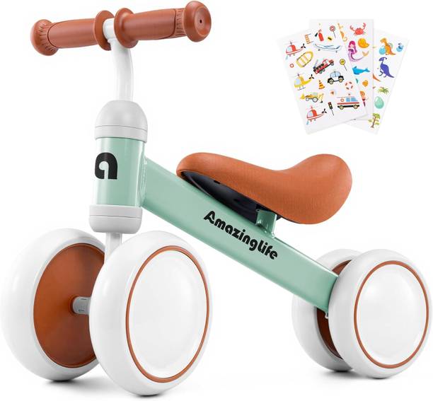 CITRODA BALANCE BIKE for Baby Tricycle Kids,Children Cycle with Safety for Boys & Girls Parental Handle tricycle for baby girl Age 1.5-5 Years DUKE XL (Orange) Tricycle