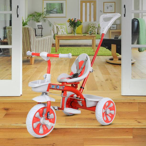 TOYSHOPPEE tricycle for Kids with Storage Basket,Seat Belt Carrying Capacity 30 Kgs kids cycle for age 1,2,3,4,5 Years Tricycle